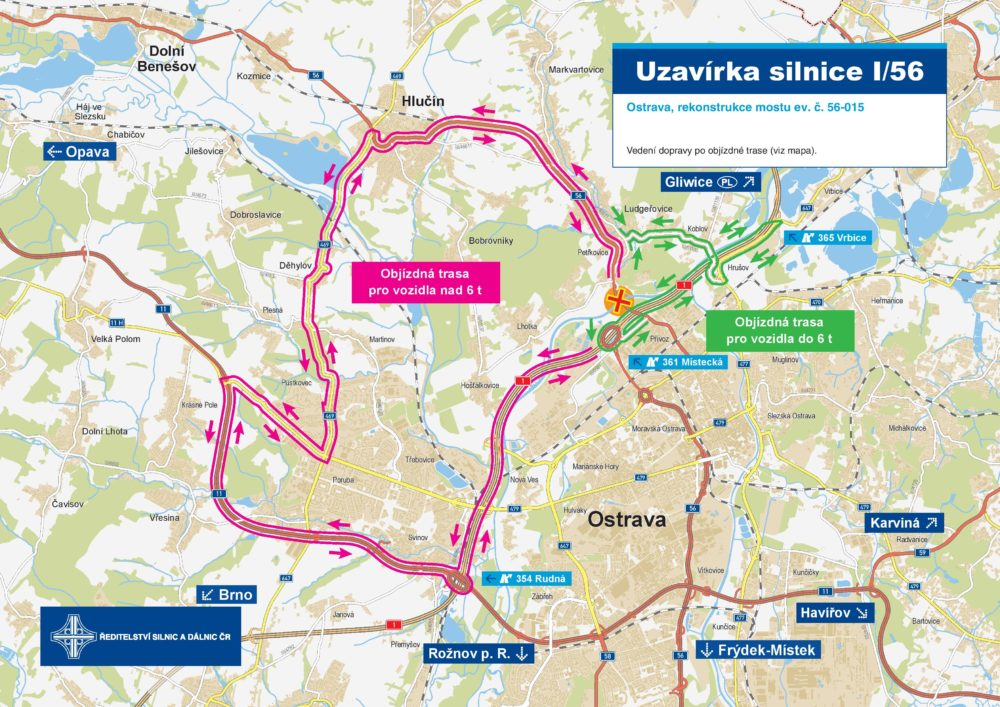 Uzavírka mostu na silnici I/56 od 31. května 2021